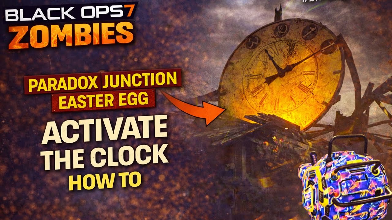 В Black Ops 7 Zombies пасхальное яйцо &laquo;Парадокс Джанкшен&raquo;: активируйте часы. Как это сделать. #bl...