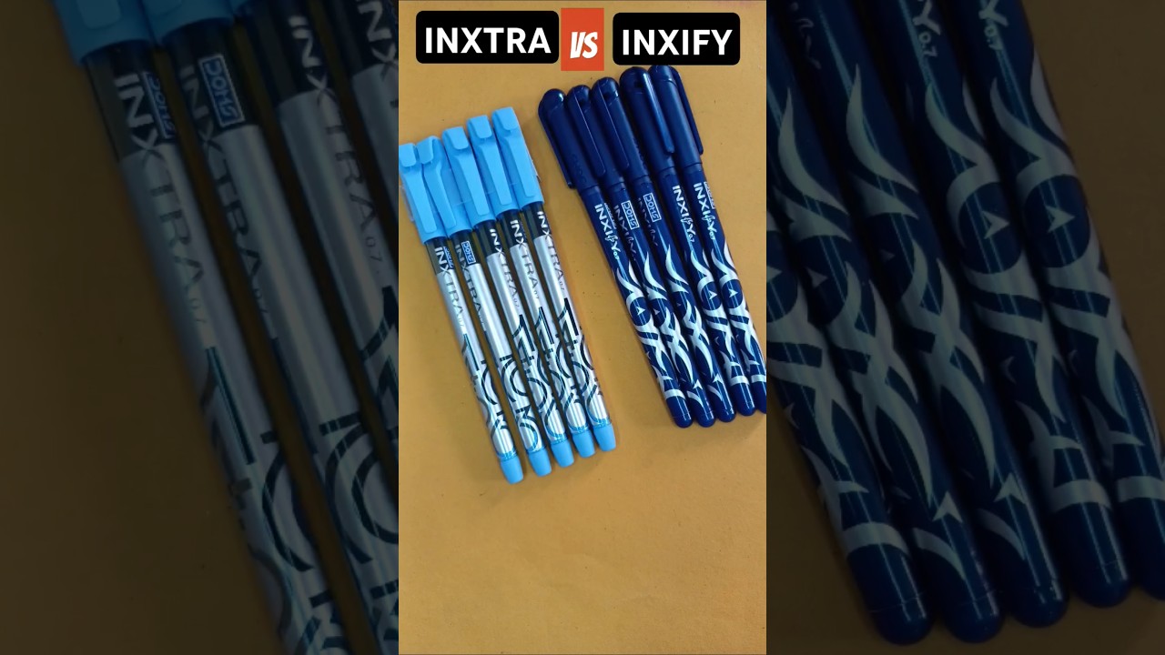 Doms Inxtra vs inxify ball pen #shorts #shortsfeeds #youtubeshorts #reels  #viral #unboxing #exam 🤩