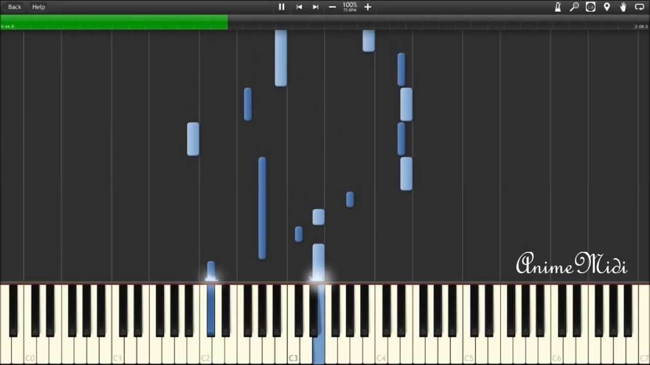 [Synthesia] Kaichou wa Maid-sama - I'm not alone/Hitori Ja Nai yo (Piano) [Kaichou wa Maid-sama]