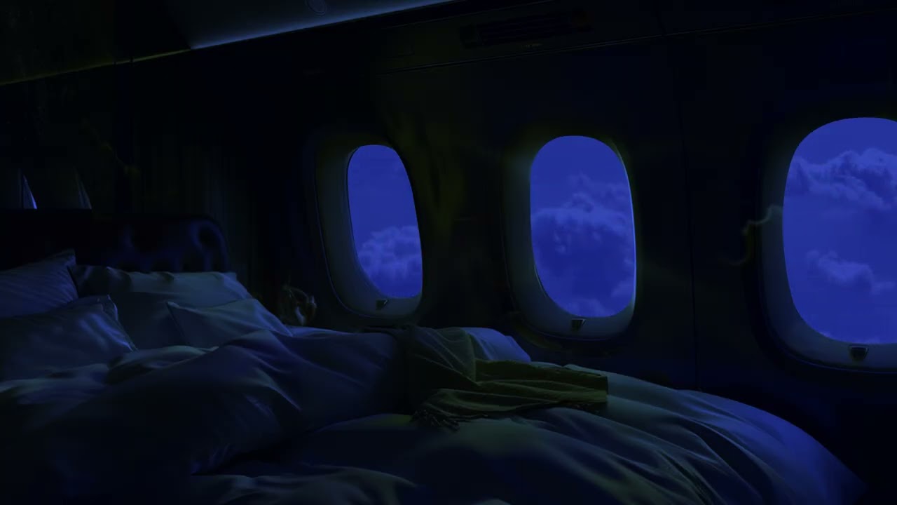 Jet Engine Airplane White Noise | Relax , Study, Sleep | 10 Hours Calming Flight Sound ASMR