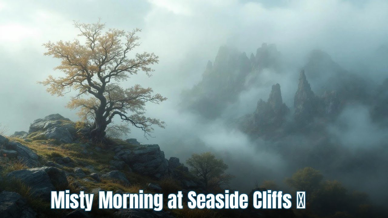 Misty Morning at Seaside Cliffs 🌅