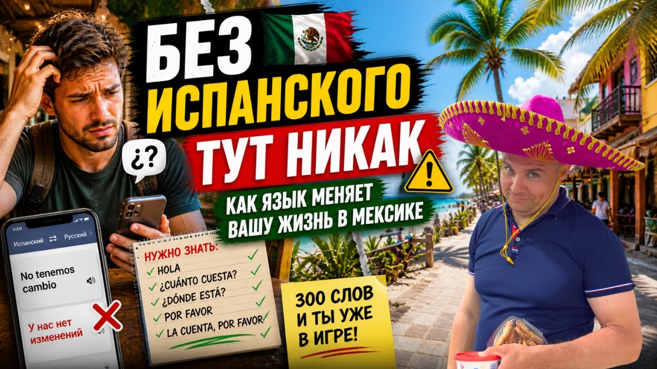 Сколько стоит НЕ знать испанский? Мой опыт жизни в Мексике.