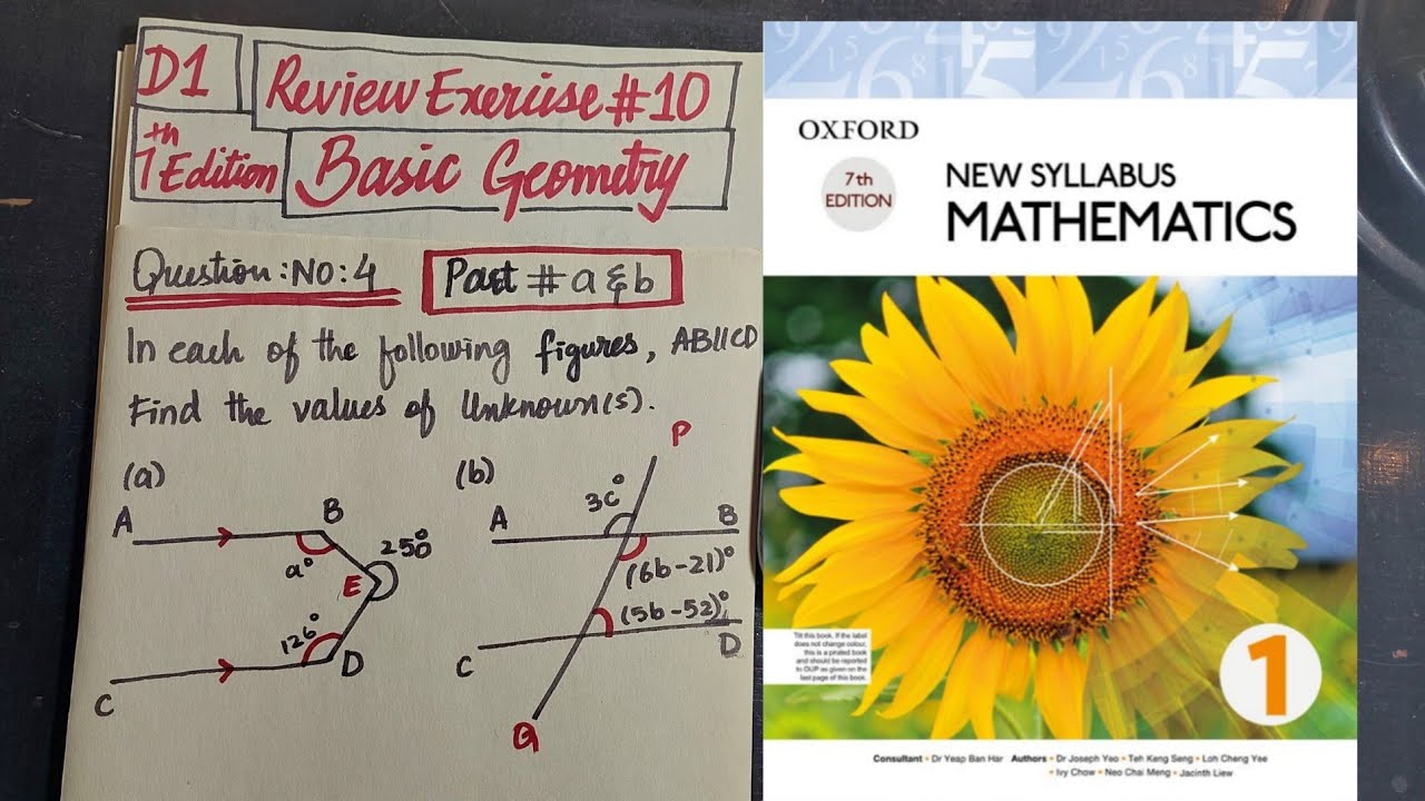Mathematics Book 1 (D1) |  7th Edition | Review Ex # 10 | Q # 4 (a , b)  | Ifra Syed | in Urdu\Hindi