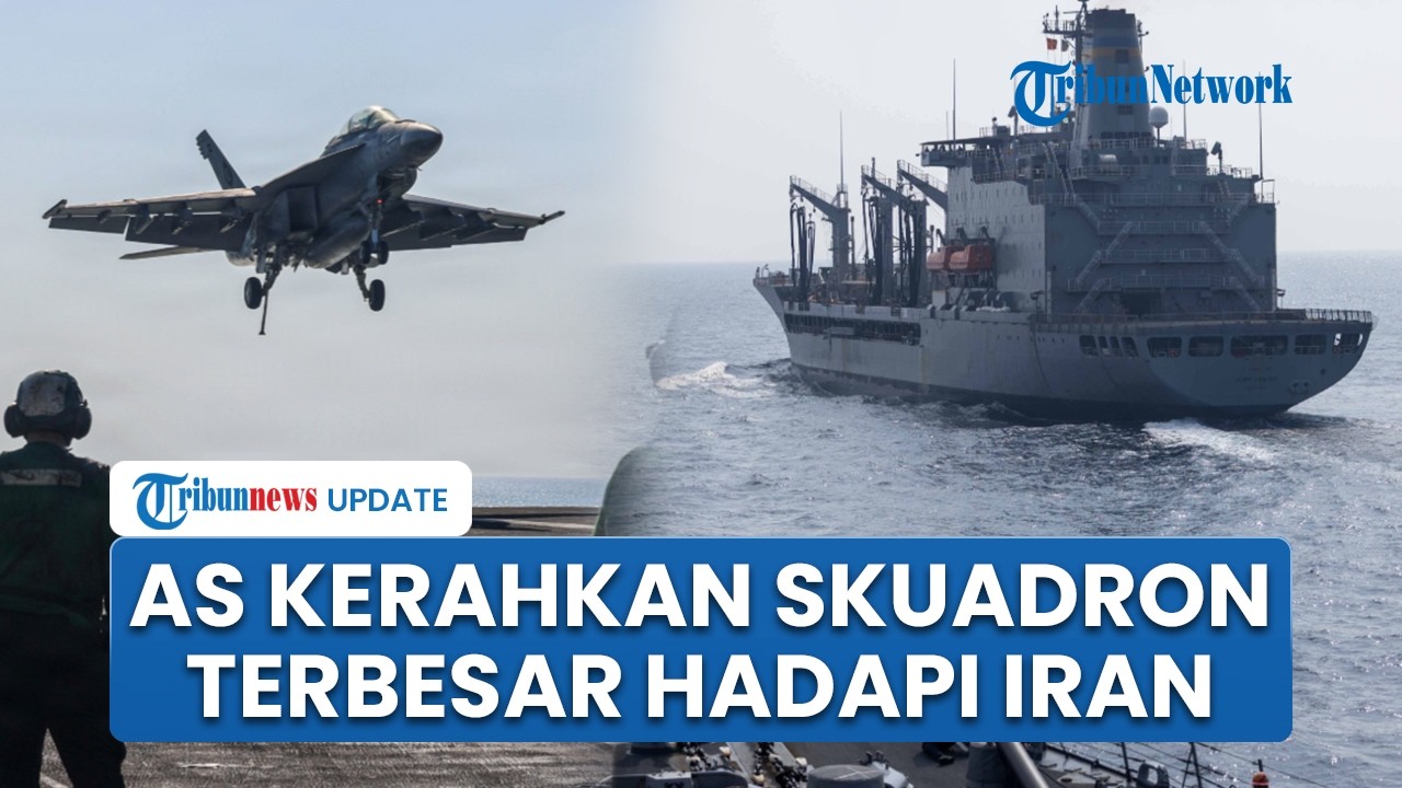Pengerahan Massal AS! 16 Kapal Perang & Ratusan Skuadron Serang Hadapi Iran! Konflik di Depan Mata