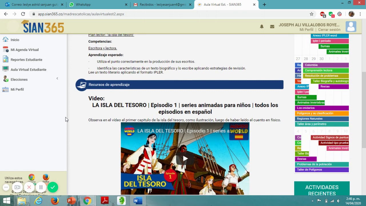 Instructivo Sian365 para estudiantes