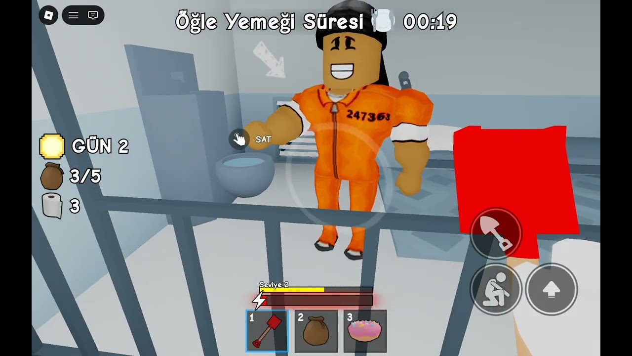 Robloxta abimle hapishaneden kaçma oyunu oynadık
