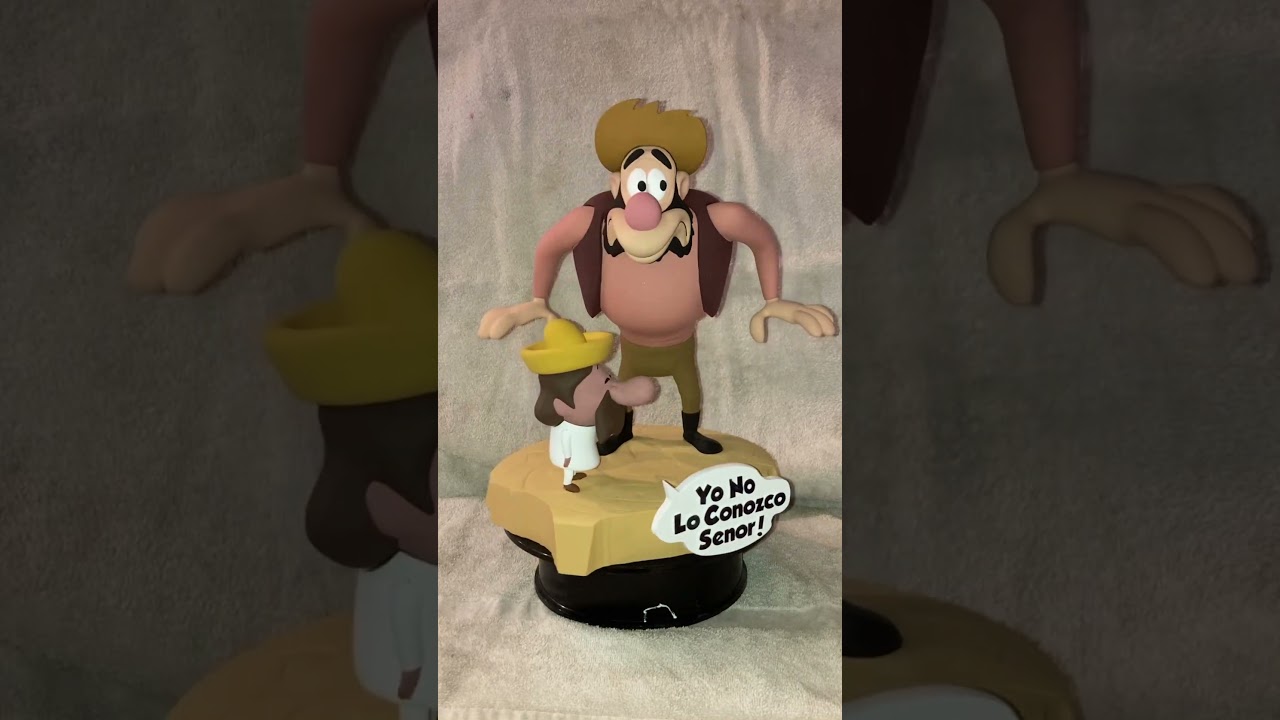 11 inches tall. Obscure woody woodpecker cartoon cowboy, and Mexican. Just finished making this.