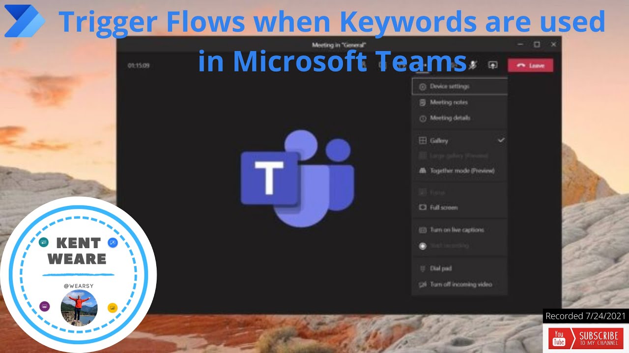 098  - Trigger Flows when Keywords are used in Microsoft Teams