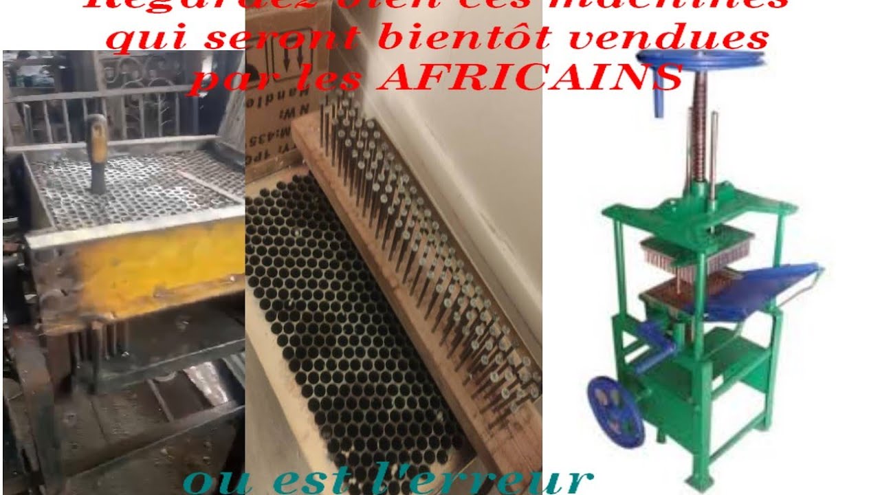 Petit à petit,  ils vont fabriqués la bonne machine à craie made in Africa