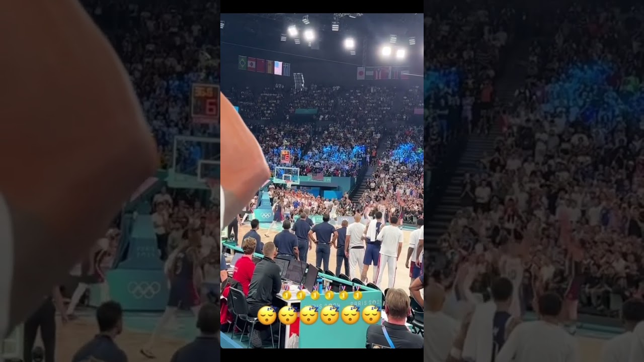 Bench reaction to Curry&rsquo;s 3 👀 #parisolympics2024 #sportsnews #sports #olympics #nba