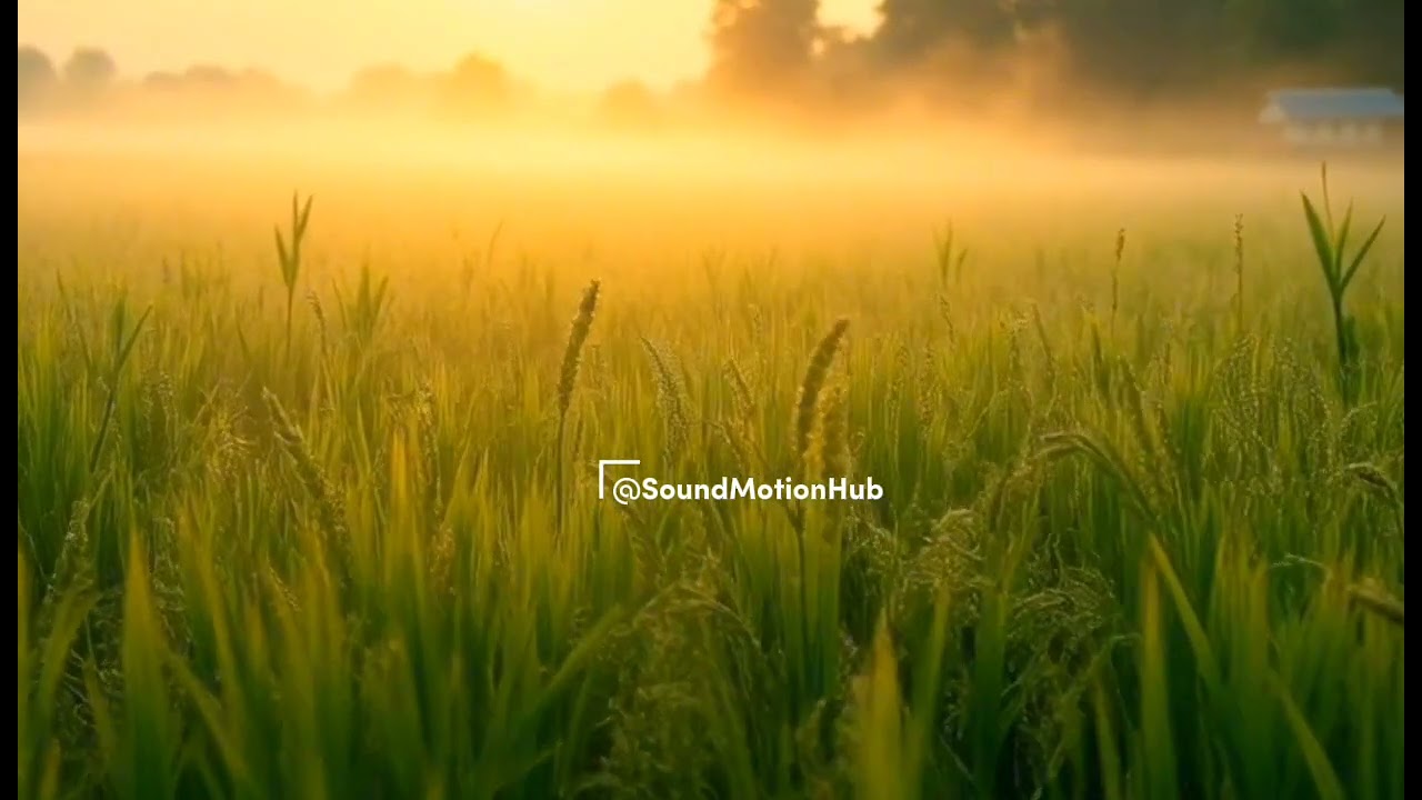 Relaxing Rice Field Ambience | Nature Sounds for Sleep, Study, and Meditation