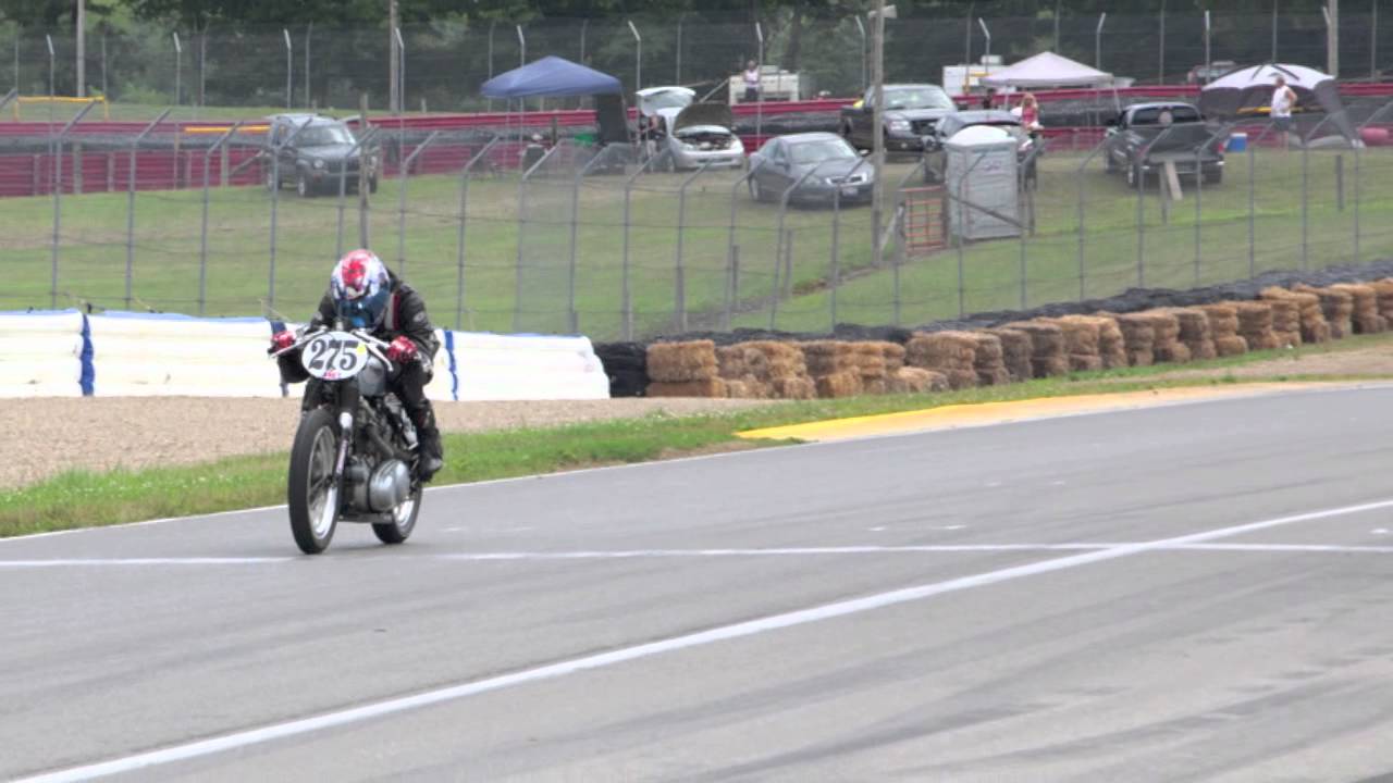 Big D Cycle vintage Triumph road racing at AMA/WERA Mid Ohio VMD 2011.mov