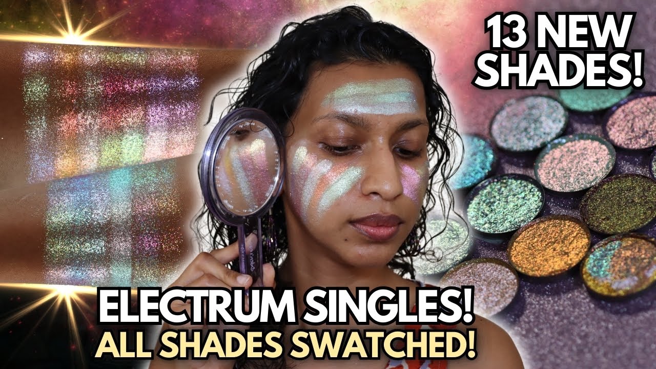 Swatching Electrum Eyeshadows on My Entire Face – Glowing Looks! ✨