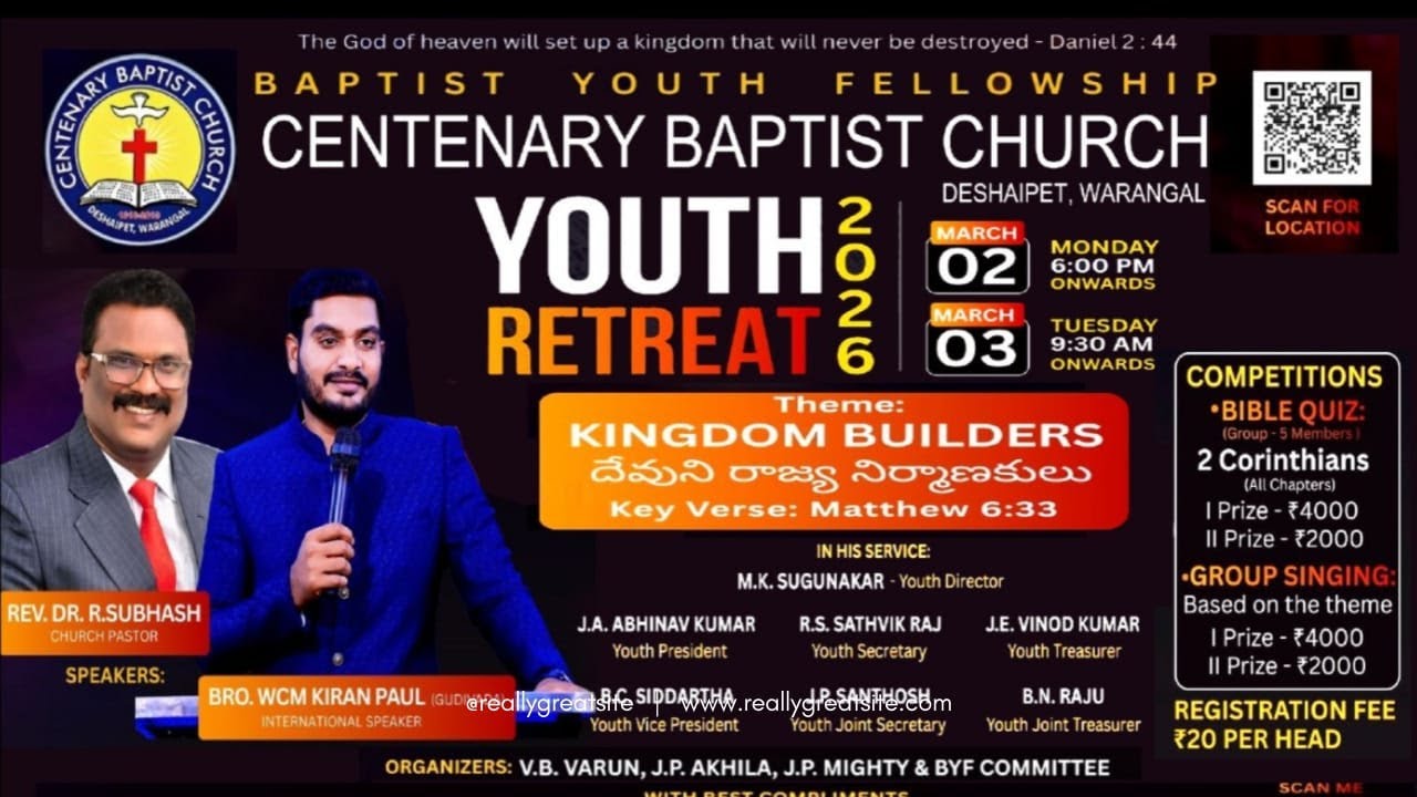 YOUTH RETREAT  -  KINGDOM BUILDERS