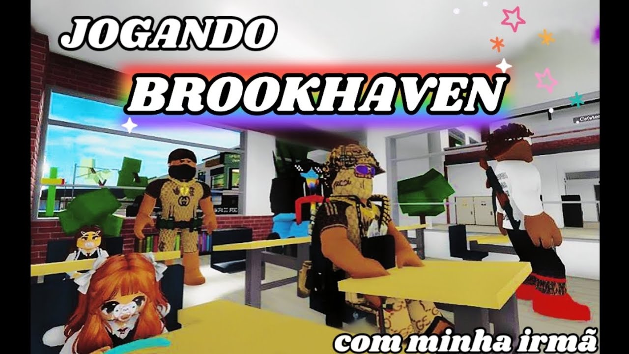 BROOKHAVEN no ROBLOX com minha IRMÃ DE SETE ANOS (caos 🐎💥) | PARTE 1