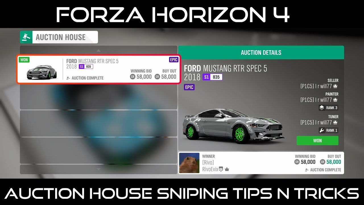 (READ DESCRIPTION!!!) Forza Horizon 4 Auction House Sniping Tips N' Tricks!