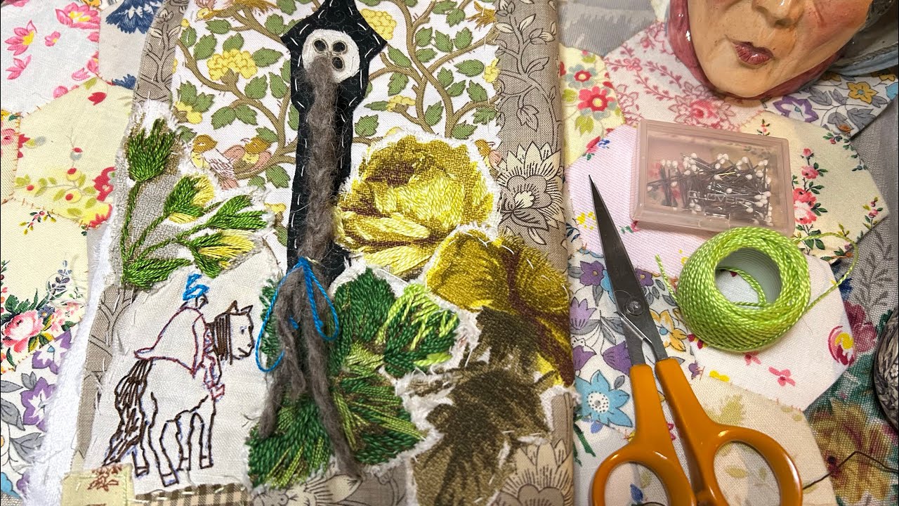 RJOS Vol 9 - Book 3 - Rapunzel - Slow Stitched Fabric Book