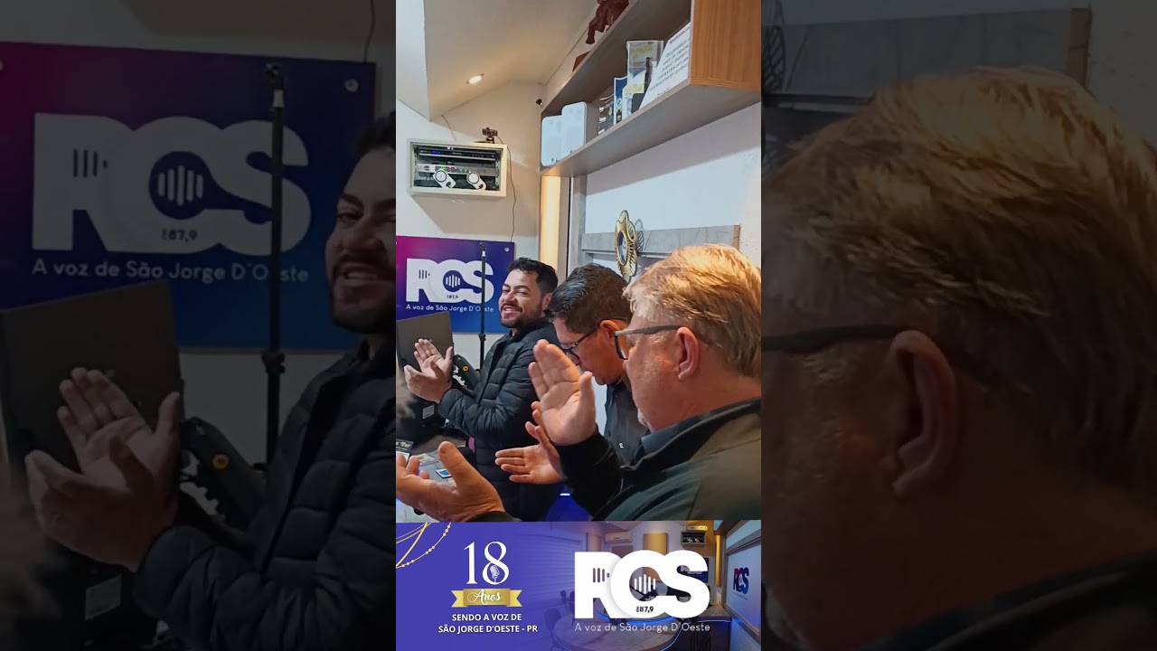 R&aacute;dio RCS FM - H&aacute; 18 anos sendo a Voz de S&atilde;o Jorge D'Oeste - PR ✨🎙️👏