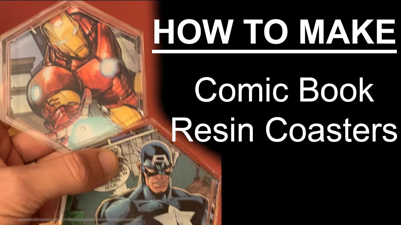 Make Resin Comic Book Coaster - Resin & Decoupage
