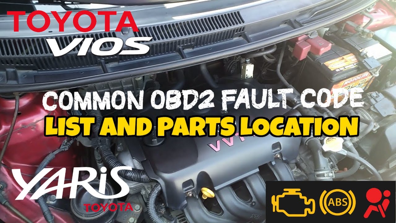 Madalas na dahilan ng CHECK ENGINE ng TOYOTA VIOS AT YARIS | Common OBD2 Fault Code Location and Fix