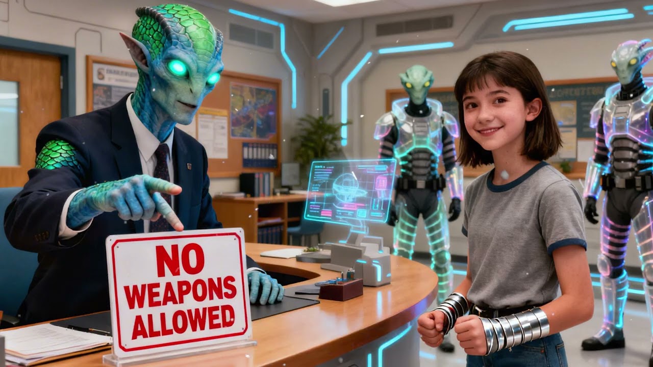 The Alien Principal Said “No Weapons Allowed” | The Human Smiled   HFY   Sci Fi Story
