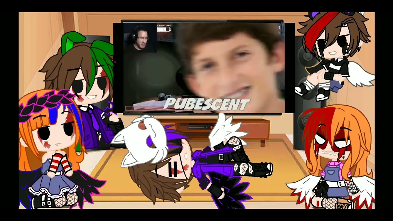 Afton family react to markplier fnaf 1 3 compilation gacha club