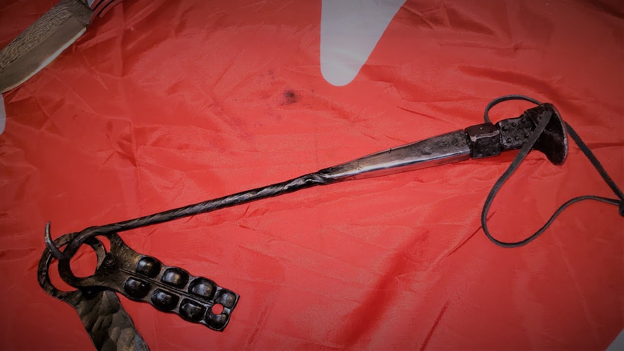 Blacksmithing - rail spike steak Hook flipper thingy