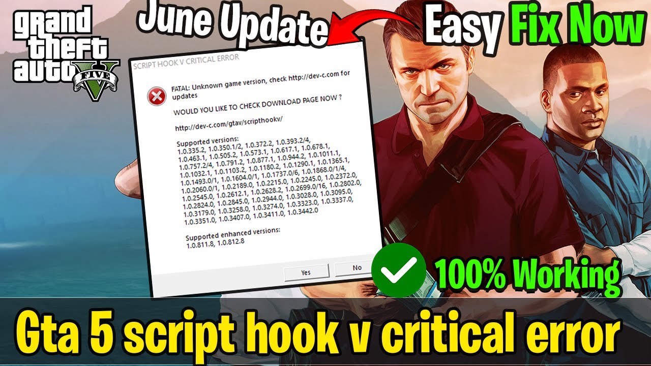 How to Fix Script Hook V Critical Error in GTA 5 (July 2025 Update)