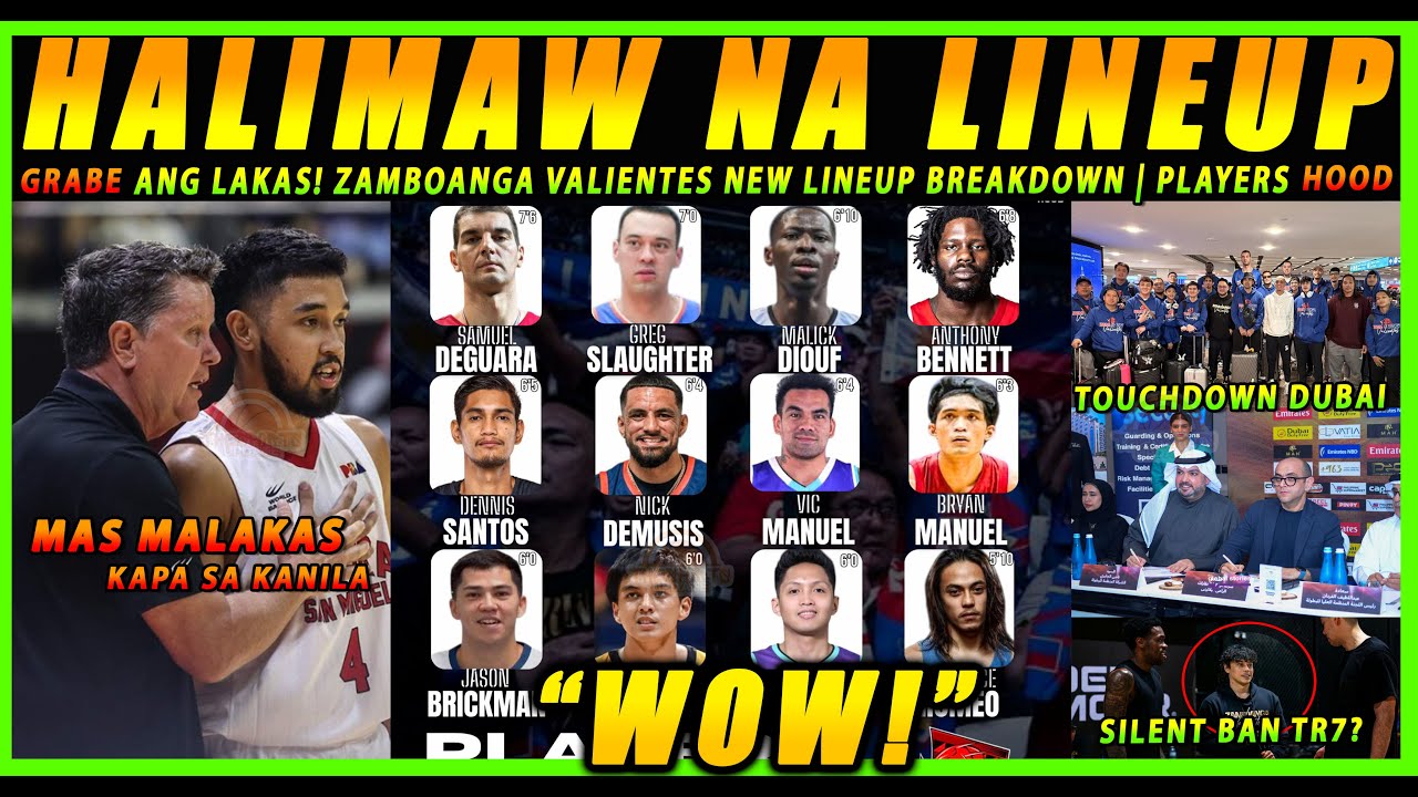 HALIMAW NA LINEUP! ZAMBOANGA VALIENTES UPDATED ROSTER | MAY 7’6 GIANT + NBA TALENT!