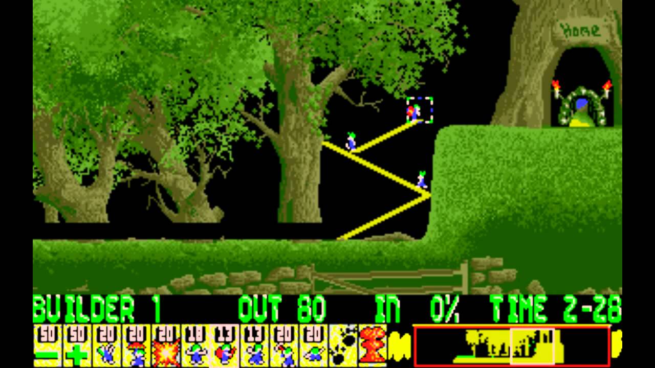 Lemmings [PC] - Level 22: A Beast of a level