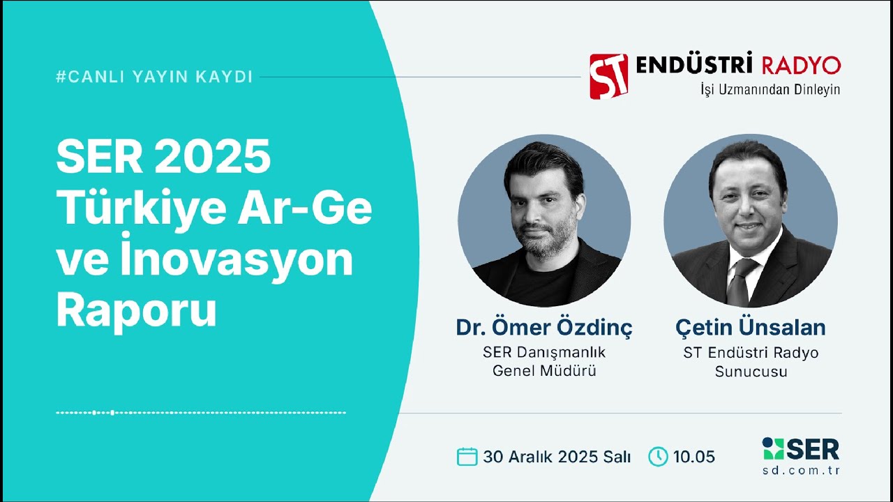 SER Danışmanlık Genel Müdürü Dr. Ömer Özdinç | 2025 Ar-Ge ve İnovasyon Raporu | ST Endüstri Radyo