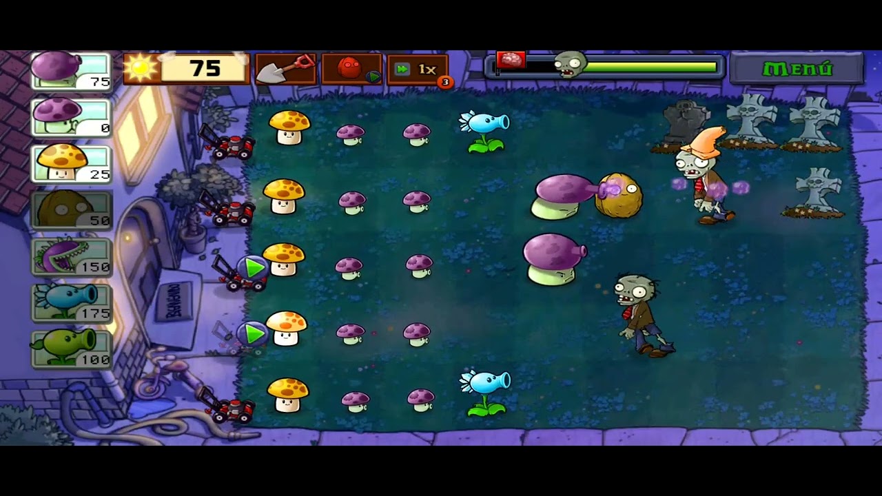 Plantas vs zombies noche 3 
