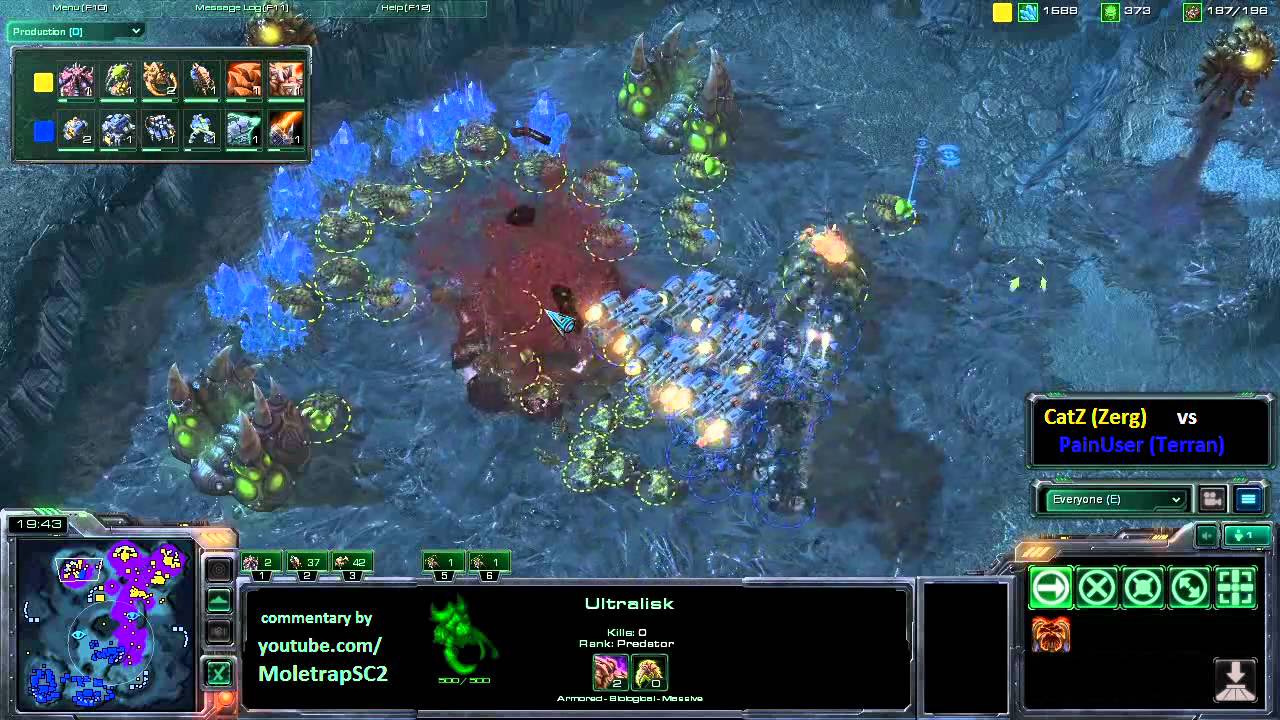 PainUser vs CatZ Game 1 on Xel'Naga Caverns (Part 2)