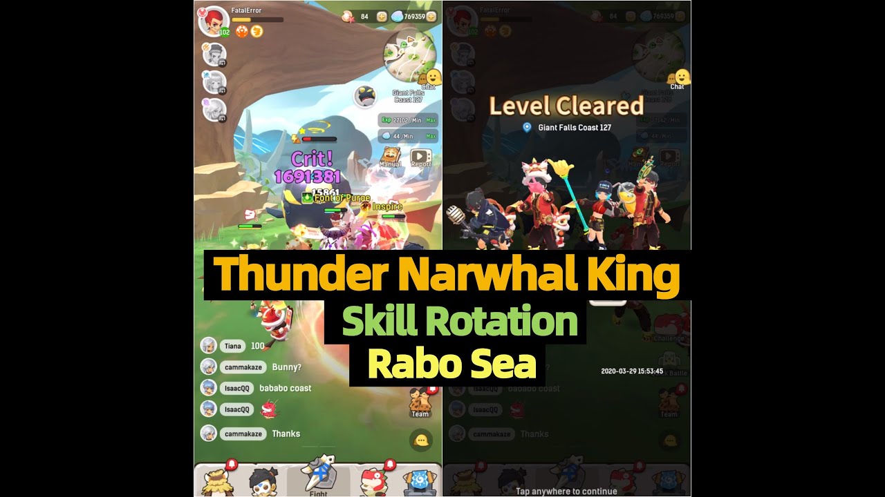 Thunder Narwhal King | Ulala Adventure | Rabo Sea | Skill Rotation