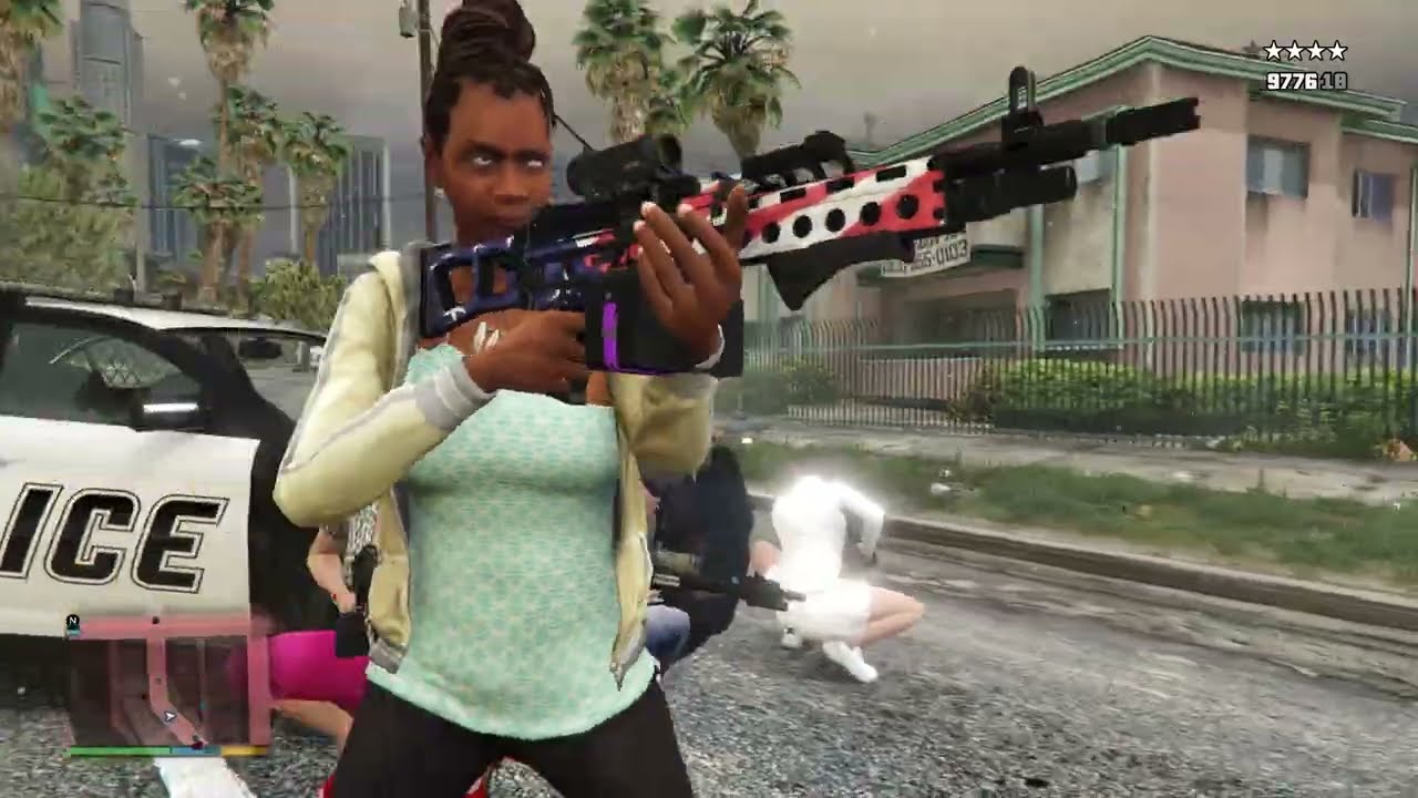GTA V: Michael, Franklin, Trevor Trio Family 5 Star Battle Cop + Escape