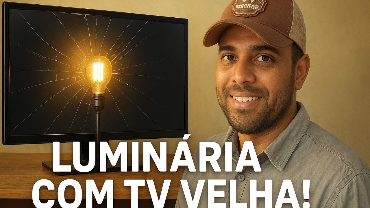 Como fazer uma luminária usando tv velha