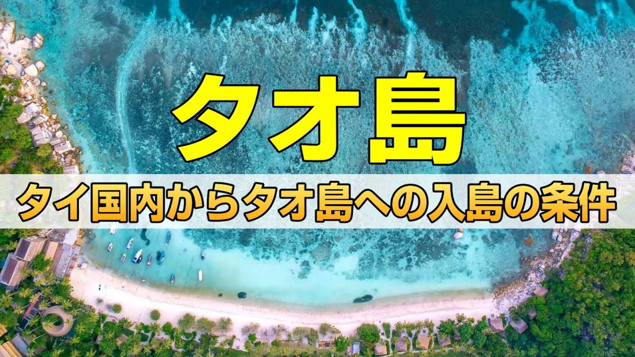 【タオ島への入島条件】タイ国内からタオ島に入る際の条件：2021年7月現在