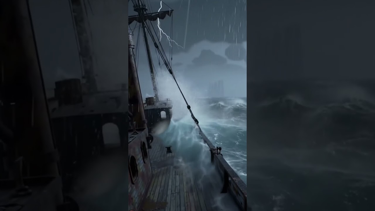 A Ship&rsquo;s Fight for Survival  #natureandmystery #rivermonsters #stormatsea  #shipinstorm #oceanpower