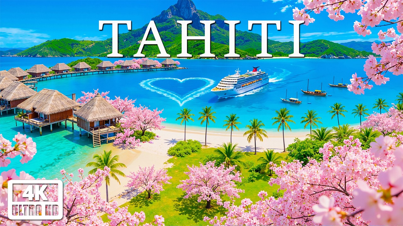 [4K] Таити 2026 🇵🇫 | Тропический рай, Тихий океан и атмосфера дип-хауса