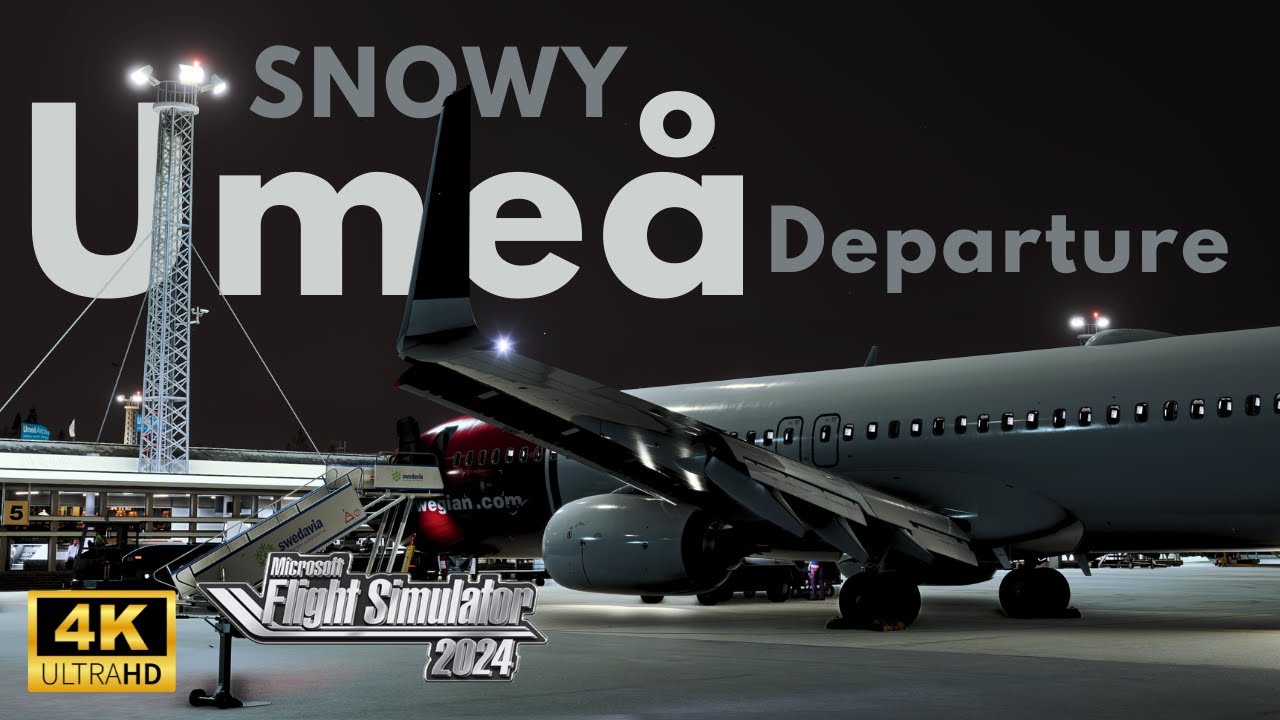MSFS 2024 | Snowy Departure Umeå | PMDG 737