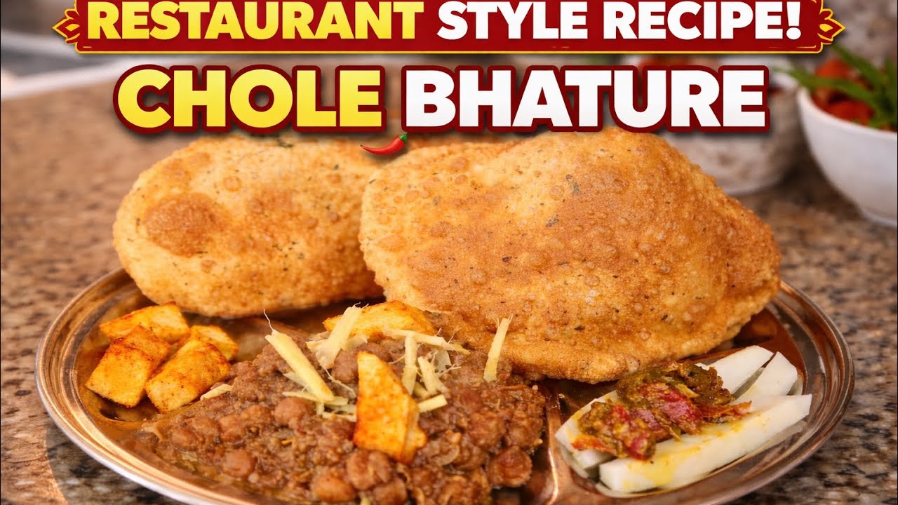 Authentic Chole Bhature Recipe | Restaurant Style Chole Bhature at Home | Punjabi Chole Bhature 