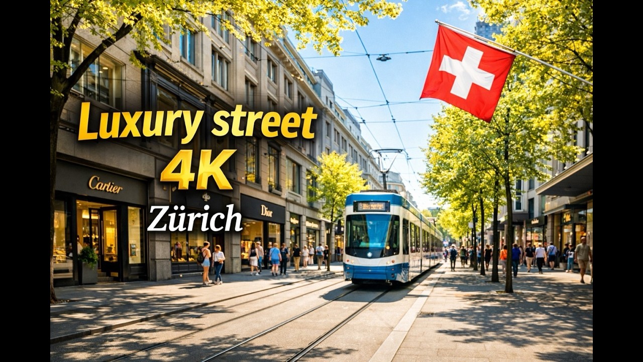 MOST EXPENSIVE STREET IN THE WORLD I LUXURY AND FINANCE STREET ZURICH 4K 🇨🇭