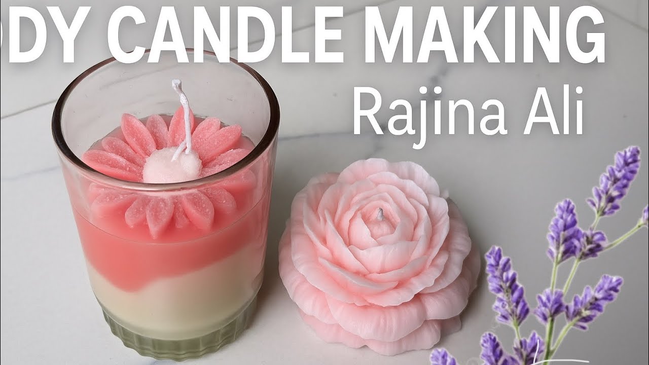 🌿✨How to make Candle 🕯️| Lavender Soy Wax Candle | #trending #candlemaking 