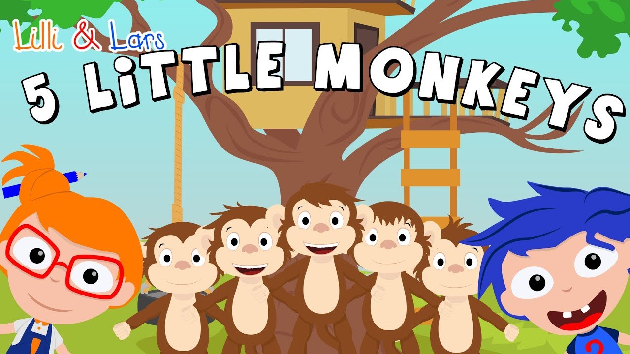 Five Little Monkeys Jumping on the Bed | Super Simple Songs | Nursery Rhymes for Children