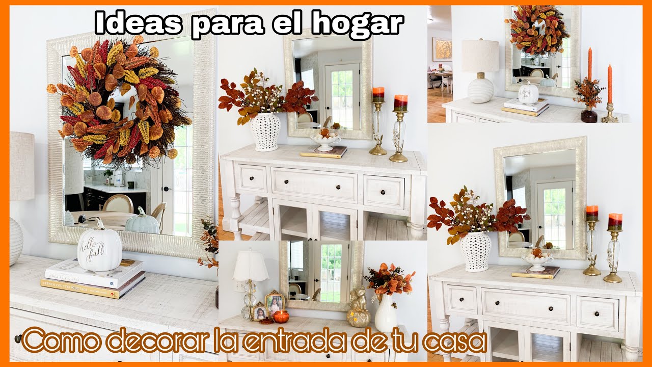IDEAS PARA DECORAR TU HOGAR OTOÑO 🍁🍂 ESPACIOS PEQUEÑOS| como decorar la entrada de tu hogar otoño