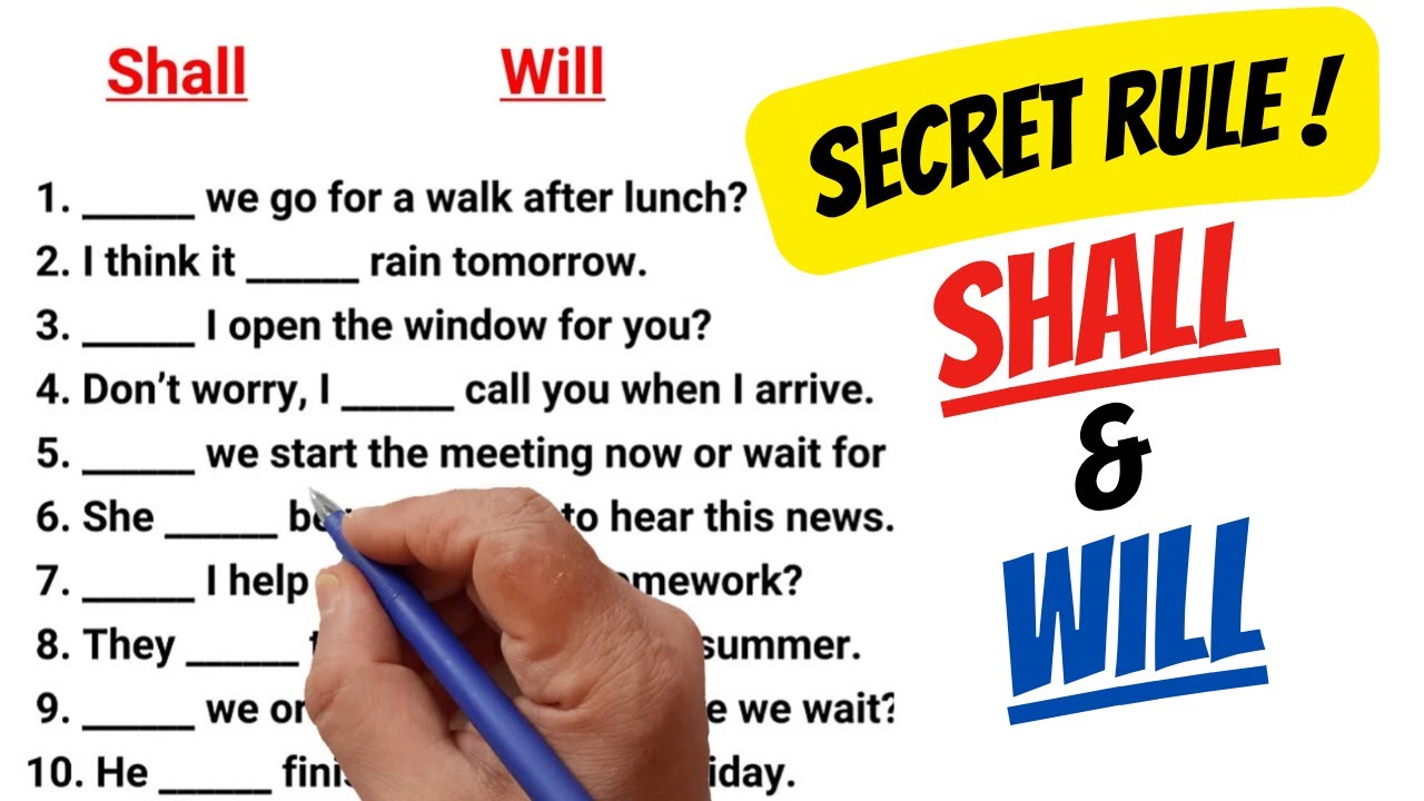 Learn English | Shall and Will | Modal Verbs ✍📘