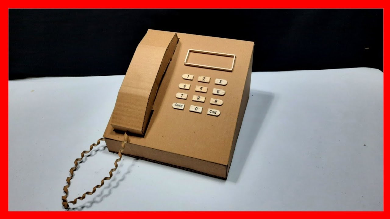 Cara Membuat Miniatur Telepon dari Kardus | Membuat Mainan Telepon - teleponan dari kardus