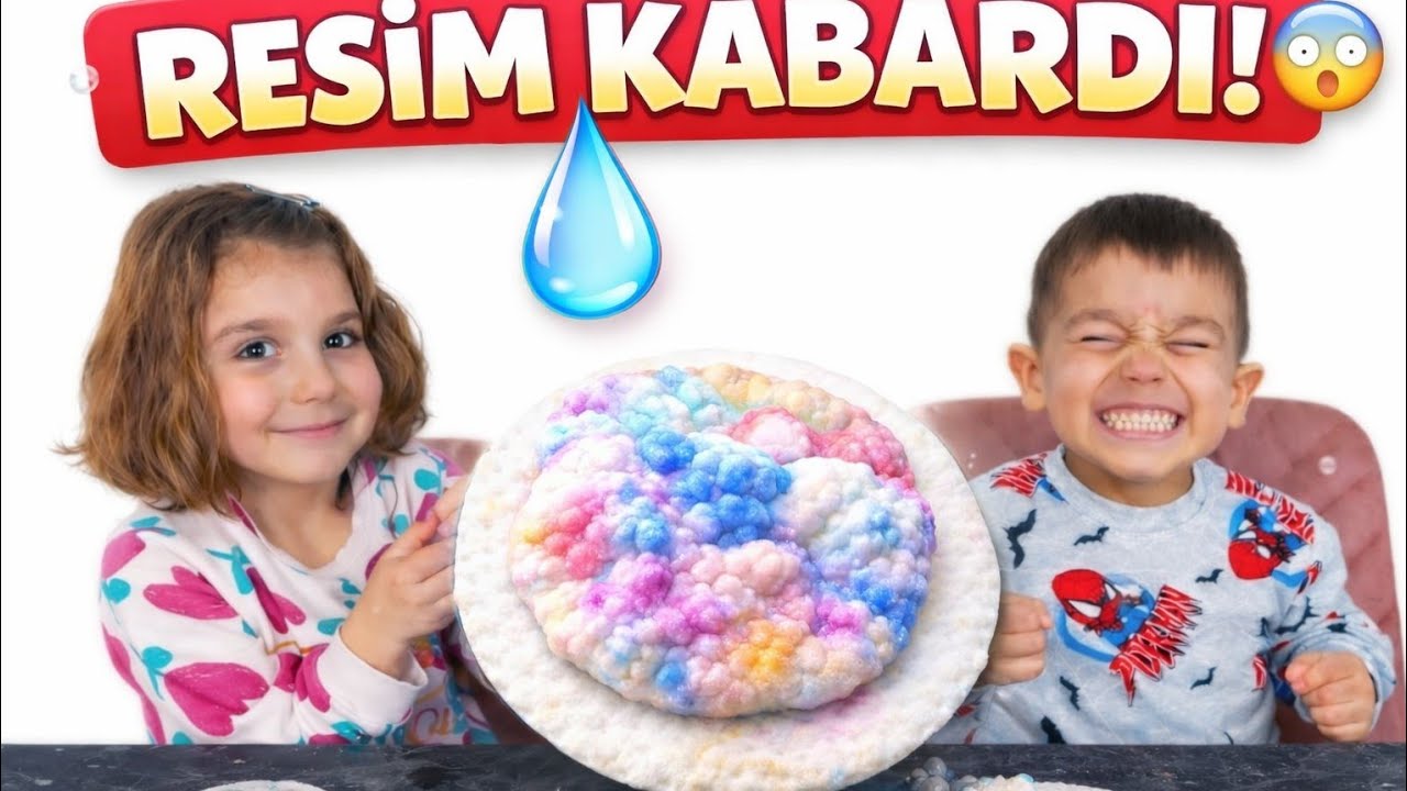 RESİM KABARDI! 😲 SU DAMLATINCA NE OLDU? 💧 @elifsinemtv @trtcocuk @oynayalımhadi 