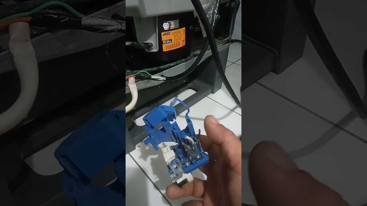 Electrolux Refrigerator,,, replace Deffeective RELAY and Over load protector ....
