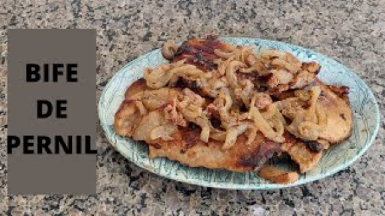 BIFE DE PERNIL ACEBOLADO | CARNE DE PORCO
